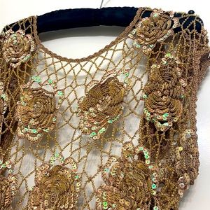 Vintage Sequence Beaded Shaw